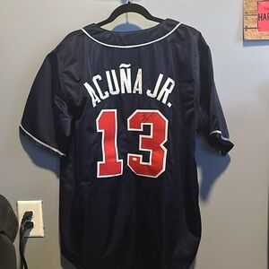Ronald Acuña Autographed Jersey with COA